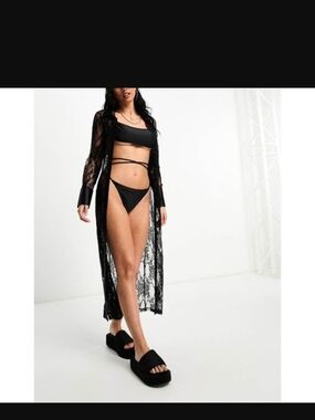 Aria Cove lace beach maxi shirt